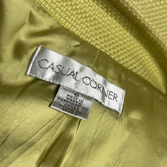 Casual corner size 6 blazer crop jacket lime green green with 4 button front - Picture 12 of 17